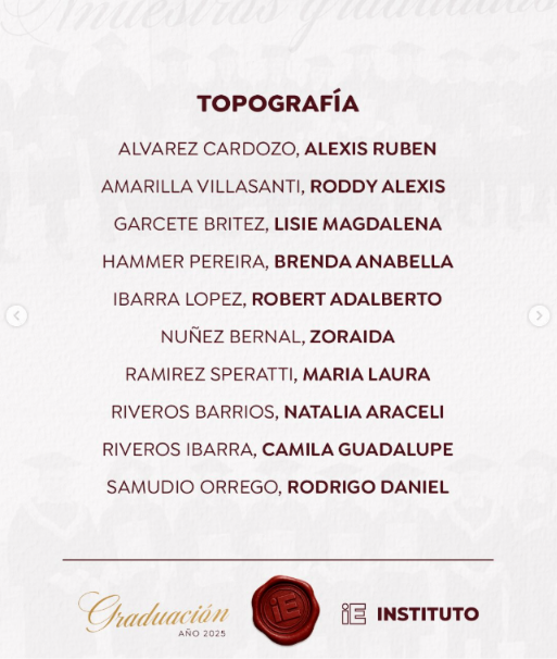 Felicitaciones A Nuestra Nueva Generación De Técnicos Superiores Egresados Del Ie