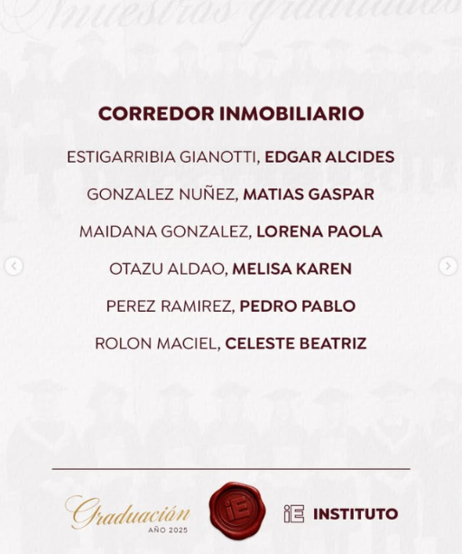 Felicitaciones A Nuestra Nueva Generación De Técnicos Superiores Egresados Del Ie