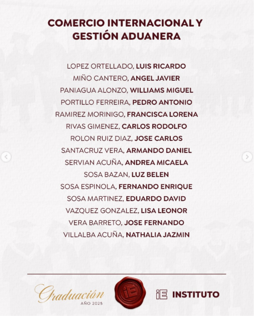 Felicitaciones A Nuestra Nueva Generación De Técnicos Superiores Egresados Del Ie